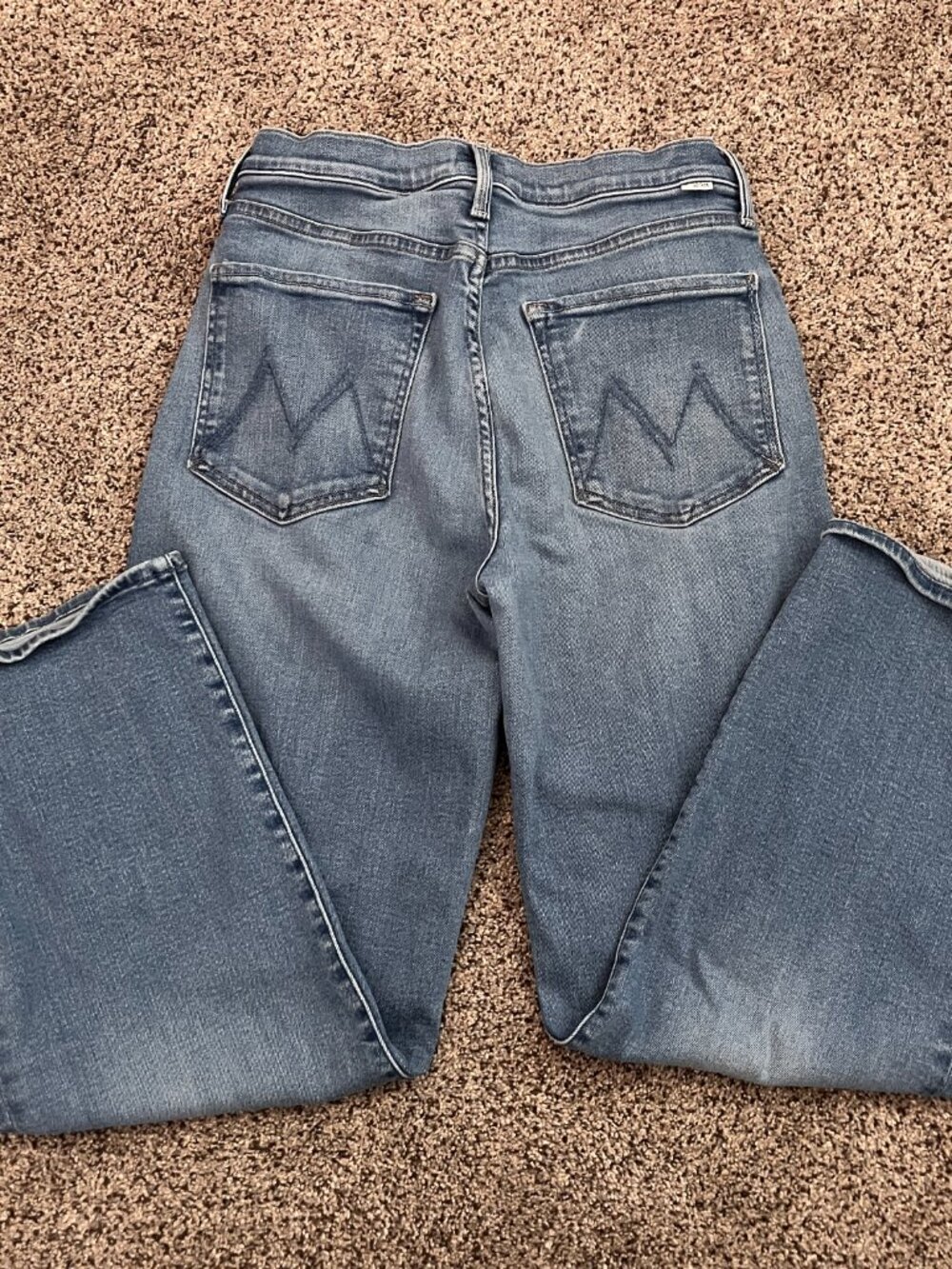 Mother Rambler Zip Flood Jeans Size 30 Medium Wash High-Rise - Picture 11 of 11